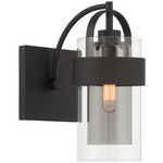 Ravik Wall Sconce - Matte Black / Clear / Grey