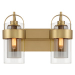 Ravik Bathroom Vanity Light - Legacy Brass / Clear / Grey