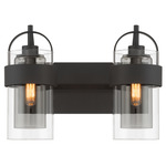 Ravik Bathroom Vanity Light - Matte Black / Clear / Grey