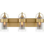 Ravik Bathroom Vanity Light - Legacy Brass / Clear / Grey