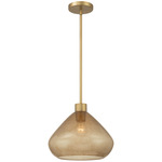 Elaris Pendant - Legacy Brass / Brown Bubble