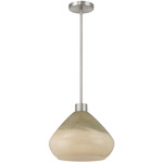 Elaris Pendant - Brushed Nickel / Green Ombre