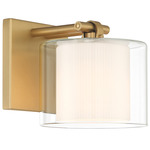 Seville Wall Sconce - Legacy Brass / Etched Opal