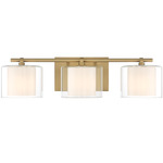 Seville Bathroom Vanity Light - Legacy Brass / Etched Opal