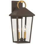 Bayra Outdoor Wall Sconce - Bronze / Brass / Clear