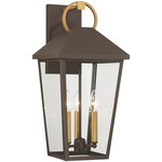 Bayra Outdoor Wall Sconce - Bronze / Brass / Clear