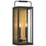 Aberdeen Outdoor Wall Light - Sand Coal with Soft Brass / Clear