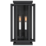 Stratford Rectangle Outdoor Wall Light - Matte Black / Clear