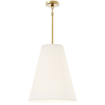 Chrissy Pendant - Modern Brass / Oyster Fabric / Shannon Oyster