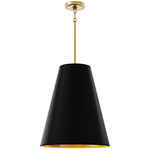Chrissy Pendant - Modern Brass/Matte Obsidian/Matte Gold / Matte Obsidian / Matte Gold