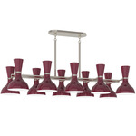 Clare Linear Chandelier - Polished Nickel / Sugar Plum