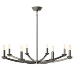 Goldie Chandelier - Blackened Polished Nickel