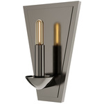 Goldie Triangular Wall Sconce - Blackened Polished Nickel