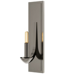 Goldie Rectangular Wall Sconce - Blackened Polished Nickel
