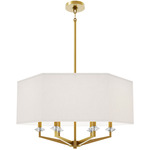 Jacqueline Pendant - Modern Brass / Oyster Linen