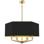 Jacqueline Pendant - Modern Brass / Satin Black