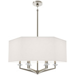 Jacqueline Pendant - Polished Nickel / Oyster Linen