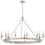 William Chandelier - Polished Nickel / White