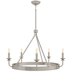 William Chandelier - Polished Nickel / White
