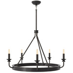 William Chandelier - Deep Patina Bronze / White