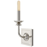 William Wall Sconce - Polished Nickel / White