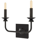 William Double Wall Sconce - Deep Patina Bronze / White