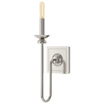 William Curved Wall Sconce - Polished Nickel / White