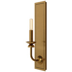 William Tall Back Wall Sconce - Lacquered Burnished Brass / White