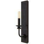 William Tall Back Wall Sconce - Deep Patina Bronze / White