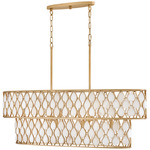 Estie Linear Pendant - Gold / Alabaster