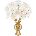 Marianne Bouquet Wall Sconce - Deluxe Gold / White