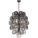 Perriand Chandelier - Graphite / Smoke / Smoke