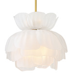 Fantine Pendant - Brass / White