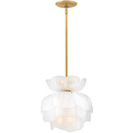 Fantine Pendant - Brass / White