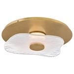 Iona Convertible Wall / Semi Flush Ceiling Light - Heritage Brass