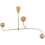 Anthos Linear Pendant - Brass / Etched Opal