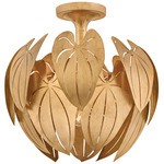 Camille Convertible Semi Flush Ceiling / Pendant - Brass
