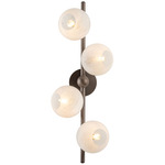 Sonny Wall Sconce - Bronze Leaf / Seeded Cloud