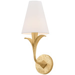 Quill Wall Sconce - Gilded Ivory / White Linen