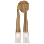 Hawke Wall Sconce - Patina Brass / Etched Glass