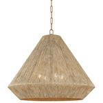 Keats Pendant - Patina Brass / Natural String