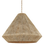 Keats Pendant - Patina Brass / Natural String