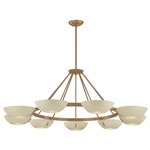 Alturas Chandelier - Patina Brass / Soft Sand