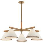 Stoney Chandelier - Patina Brass / White Linen