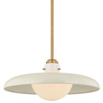 Gustavo Pendant - Patina Brass / Gloss Opal