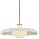 Gustavo Pendant - Patina Brass / Gloss Opal