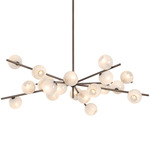 Sonny Chandelier - Bronze Leaf / Seeded Cloud