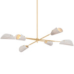 Ken Chandelier - Vintage Gold Leaf / Laminated Coconut Fiber