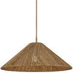Ahrens Pendant - Patina Brass / Natural String