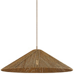 Ahrens Pendant - Patina Brass / Natural String